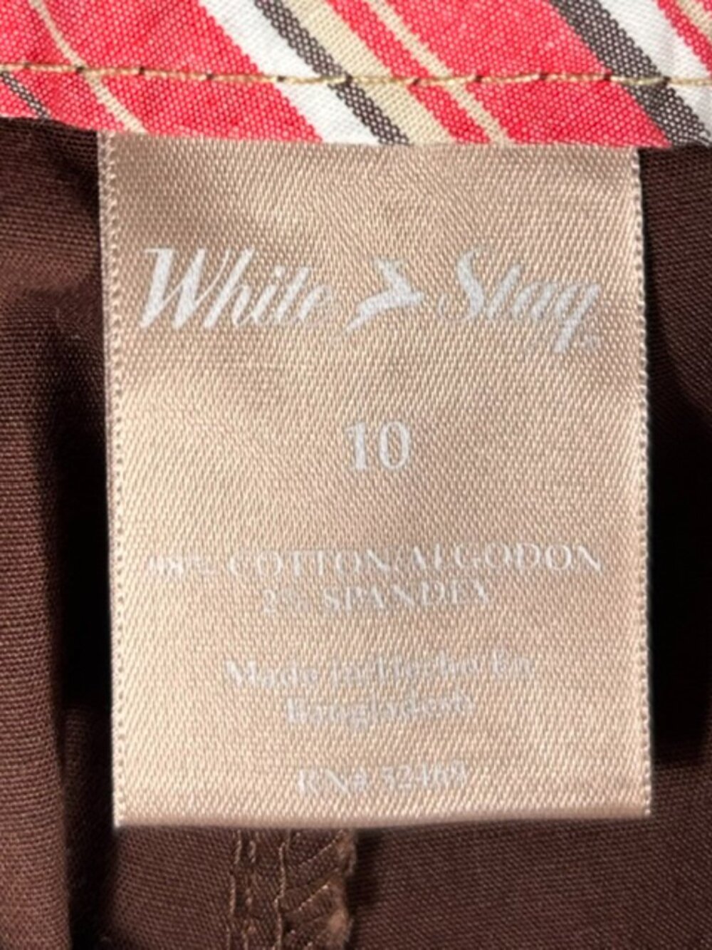 White Stag Womens Brown Lightweight Stretch Capri Pants. Size 10 New w/ Tags - Picture 8 of 9